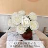 Flor de simulación 9 cabezas rosa grande feliz boda flor para llevar decoración arreglo floral sala de bodas comercio exterior lasaña rosa flor falsa