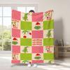 Manta Popular de Cuatro Estaciones Transfronteriza de Comercio Exterior Verde Navideño Peluda Grinch Manta de Franela Manta para Siesta con Aire Acondicionado
