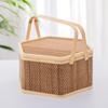 Caja de Embalaje de Regalo Wraft de Bambú Pastel de Luna de Medio Otoño Cesta de Bambú Festival del Bote Dragón Empaque de Zongzi Especialidad Fruta Deshidratada Cesta de Regalo de Cangrejo Peludo