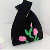 2025 Bolsa de Sacola de Flores Juejiang Mãe Deusa Nicho Poliéster Tricô Manual Bolsa de Presente de Casamento