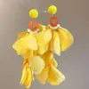 Pendientes de Tul con Flor de Cristal y Borla Dulces Moda Fresca Estilo Casual Diseño de Gancho para Oreja Pendientes de Nicho Venta al por Mayor