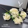 5 Cabezas de Hortensia de Madera Hortensia Copo de Nieve Flores Artificiales Hotel Boda Arreglo Floral Decoración Hogar Adornos Decorativos Suaves Flores Artificiales Mayoreo