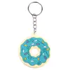 Llaveros de PVC de Donas de Chocolate de Colores Variados Decoraciones para Mochilas Amazon Aliexpress Repostería Postres Transfronterizo