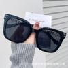 2026 Nuevo Modelo Cuadrado Marco Grande Cadena Metálica Gafas de Sol de Alta Gama Transfronterizas Tendencia Influencer Tiktok Gafas de Sol