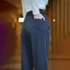 Pantalones Rectos Ajustados de Otoño 2025 Anti-Arrugas Caída Casuales Versátiles para Hombre Pantalones Largos de Negocios Sueltos Tendencia para Hombre