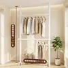 Suporte de cabideiro de chão haste de suporte chão quarto aberto simples closet prateleira de armazenamento montagem cabideiro para pendurar roupas