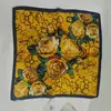 Pañuelo cuadrado estampado de leopardo bufanda coreana femenina de seda versátil pañuelo para el pelo bufanda retro flor de anacardo pañuelo cuadrado pequeño venta al por mayor