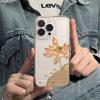 Lótus Dourado É Adequado para iPhone 17 Pro Max, Capa de Telefone Apple 16 Pro, Design de Furo Fino 14/13, Sensação de Alto Nível 15, 16