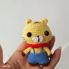 Muñecas de Hilo Tejidas a Crochet Hechas a Mano, Animales de Juguete Terminados, Muñecos de Tigre con Accesorios Cotidianos, Muñecos de León al por Mayor