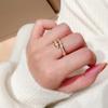 Anillo de Serpiente Pequeño de Diseño Nicho de Lujo Ligero con Diamantes Completos Chapado en Au750 Anillo de Dedo Índice de Hueso de Serpiente con Diamantes de Moda Ins para Mujer