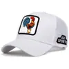 Nuevo en stock gorra de béisbol de animal, gorra de malla con bordado de dibujos animados para protección solar, gorra de conductor de camión, lobo, venta al por mayor