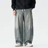 Jeans de mezclilla para hombre de otoño talla grande estilo japonés retro de Hong Kong, ropa de trabajo leñador, pierna curva, unisex, estilo de moda callejero H822
