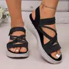 El nuevo producto de verano de Amazon: Sandalias deportivas para mujer de punta abierta, con suela gruesa y correas de velcro, ligeras y de estilo deportivo, sandalias de playa talla grande