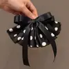 Pasador de Cinta con Lazo de Lunares Estilo Francés con Acabado Satinado de Alta Gama para Peinados Recogidos, Nuevo Accesorio para el Cabello de Media Recogida