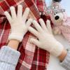 Guantes Calientes de Felpa Invierno Antihielo Engrosados Imitación Pelo de Conejo Guantes de Punto Guantes a Prueba de Frío a Prueba de Viento para Montar al Aire Libre