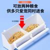 Piel de Tigre Peonía Loro Xuan Feng Soporte Comedero Ranura para Comer Pájaro Wen Pájaro de Jade Caja Comedero Interior de Plástico Comedero para Pájaros Suministros para Pájaros