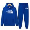 Sudadera con capucha de forro polar para hombre de otoño e invierno Conjunto de sudadera para hombre Traje deportivo casual estampado Fabricante Venta al por mayor