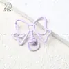 Llavero de Moño Pintado de Colores Broche de Resorte Clip para Perro Accesorios DIY Colgante Cadena para Teléfono Clip para Bolsa Regalo de Graduación