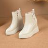 Botines Chelsea de Suela Gruesa que Aumentan la Altura 12 cm, Nuevo Estilo Otoño e Invierno 2026, Botines Cortos para Aumentar la Altura para Personas Bajitas