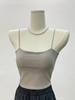 Cinto Sexual Almofada de Peito Top Base Curto Exposto no Umbigo Verão Fino Alça de Ombro Roupa Íntima Costas Bonitas Camisole Colete Anti-reflexo