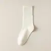 Calcetines para Mujer para Otoño, Invierno y Primavera; Calcetines de algodón a media pantorrilla; Calcetines holgados de color liso; Calcetines de Maternidad Antibacterianos y Resistentes al Olor; Calcetines sin costuras; Calcetines Zhuji