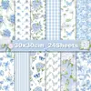 WW119 Flores Azuis de Hortênsia Verão Cultural e Criativo Manual Decorativo Material de Papel Papel de Fundo para Scrapbook