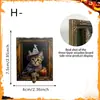 Ímã de geladeira de madeira de camada dupla criativo de gato de Halloween estilo vintage decoração de casa decoração magnética criativa