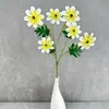 Flores Artificiales con 6 Cabezas para Bodas de Otoño, Salones de Bodas, Arreglos Florales, Centros Comerciales, Restaurantes, Decoración del Hogar, Ramos Artificiales y Montaje de Escenas