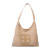 Bolsa de design vazado nicho para mulheres 2024 nova moda bolsa de ombro de palha versátil bolsa de palha trançada para axila