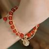 Pulsera de Jade Conejo estilo chino jade Hetian para niñas pulsera de nicho de lujo ligero para mujer pulsera regalo de cumpleaños Qixi para novia
