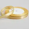 Cinta de Satín de 1 cm con Doble Borde Dorado para Decoración Hecha a Mano DIY, Tiras Coloridas, Empaque de Caja de Regalo de Siete Colores, Accesorios para el Cabello, Cinta de Moño