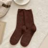 Meias de pelúcia infantis outono e inverno espessadas com forro de fleece quentes para dormir em casa no chão veludo de marta meias de bebê inverno