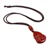Colgante de Buda Maitreya de Arena de Cristal de Cinabrio Crudo Collar Chapado en Oro Colgante Regalo Unisex Venta al por Mayor Dropshipping