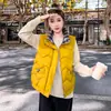 Nuevo chaleco de algodón de moda 2026 para mujer, abrigo corto sin mangas de estilo coreano para otoño e invierno, corte holgado