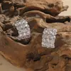 Brincos de Argola em Zircônia Retro de Luxo Leve, Design de Nicho, Brincos Exquisitos e Versáteis, Moda de Alto Padrão e Acessórios de Orelha Personalizados