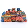 Sachê de algodão e linho estilo étnico, bolsa vazia, contas de Buda, bolsa para joias, repelente de mosquitos, aromaterapia, bolsa de incenso, atacado