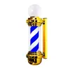 Caja de luz para salón de belleza de fábrica Luz de bombilla cromada Salón de peluquería Barbería Luz de giro pared impermeable Poste de barbero