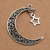 Accesorios para Joyería DIY Colgante de Luna Hueca Antigua, Estrella, Sol, Flor de Rosa Joyería de Exportación