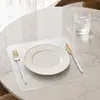 Porta-copos Transparente de PVC Estilo Simples Anti-Escaldamento Anti-Óleo para Mesa de Escritório Porta-copos para Caneca de Café Jogos Americanos Sem Odor Não Amarela