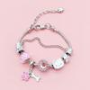 Pulsera Transfronteriza Estilo Pan DIY Atrapasueños de Dibujos Animados Kuromi Pulsera de Cuentas de Agujero Grande Pulsera de Mejor Amiga Pulsera de Cristal para Mujer