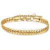 Pulsera de acero de titanio europea y americana nk cifrado Figaro cadena cubana de acero inoxidable baño de vacío oro de 18k simple de alta calidad mano