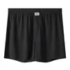 Ropa interior para hombre HuaJielong de seda de hielo, color liso, texturizada, al por mayor, de cintura media, talla grande, transpirable, calzoncillos tipo bóxer para hombre, disponibles para dropshipping