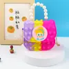 Bolso Bandolera Vanguardia para Hombro Niños Bandolera Bolso de Mano Perla Burbuja Bolso Bandolera de Silicona para Hombro Bolso Gelatina