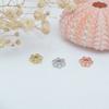 DIY Acessórios de Jóias Banhado A Ouro 18K Pulseira Titular Artesanal Frisado Junta Artesanal Pérola Cadeia Flor Cap Acessórios