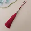 Colgante de borla de cuerno de aleación nueva Guanshan Yue 12CM Espiga Abanico Tuan Joyería Hanfu Marcador de libro Cheongsam Colgante