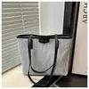 Bolsa Tote Casual para el Trabajo para Mujer, Gran Capacidad, Nuevo Estilo 2026, Diseño Sencillo de Retazos, Bolso de Hombro para Compras, Bolso de Mano para Estudiante