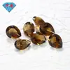 Huagang Gems Vidrio Color Café Oscuro en Forma de Pera Piedra Suelta Forma de Gota de Agua Vidrio para Té Piedra Preciosa Color Café Oscuro Accesorios de Cristal
