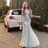 Vestido de Patchwork de Malla Verde para Mujer, Nuevo Estilo de Verano, Elegante y Deslumbrante, Sensación de Alta Gama, Escote Asimétrico, Hombro Descubierto, Largo Línea A