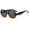 Gafas de sol retro geométricas de montura grande con estampado de leopardo para mujer, estilo europeo y americano de alta gama, adelgazantes para cara grande, gafas transfronterizas, gafas de sol de moda