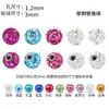 3.5mm Shambhala rosca interna diamante completo unha de sobrancelha unha de lábio unha de nariz unha de umbigo brinco acessórios de piercing